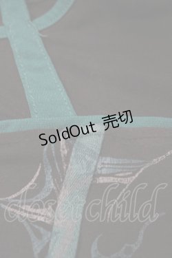 画像5: Ozz Croce / ハーネス風配色切替カットソー  ブラック×グリーン H-26-02-07-1038-OO-TO-KB-ZH