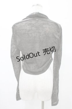 画像2: Rozen Kavalier / バック刺繍ニットボレロ  グレー H-26-02-07-1043-OO-TO-KB-ZH