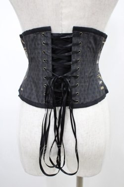 画像2: abilletage / Frameミニショートコルセット 4 黒 H-26-02-07-1006-GO-ZA-AK-ZH