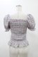画像2: Candy Stripper / VOLUME SLEEVE SHIRRINGトップス  ラベンダーチェック H-26-02-07-1051-PU-TO-KB-ZH (2)