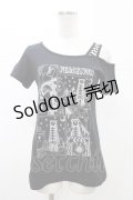 PEACE NOW / アシメショルダーカットソー  ブラック H-26-02-07-1054-PU-TO-KB-ZH