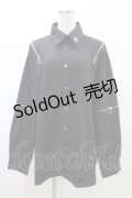 REFLEM / ロゴチャーム付きZIPシャツ  ブラック H-26-02-07-1057-PU-BL-KB-ZH