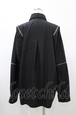 画像2: REFLEM / ロゴチャーム付きZIPシャツ  ブラック H-26-02-07-1057-PU-BL-KB-ZH