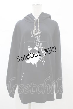 画像1: SEX POT ReVeNGe / チェーンフードプルパーカー  ブラック H-26-02-07-1059-SP-TO-KB-ZH