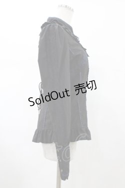 画像3: Ozz oneste / 着物衿ブラウス  ブラック×ネイビー H-26-02-07-1011-OO-BL-KB-ZH