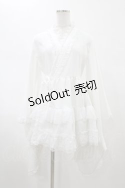 画像1: MAJOH(MR corset) / MINI FRILL YUKATA  白 H-26-02-07-1013-0-OP-AK-ZH