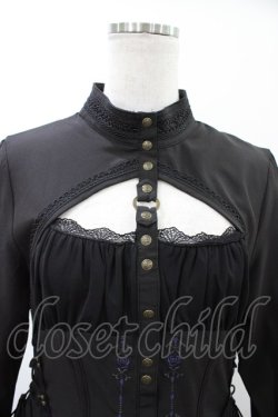 画像4: Ozz Croce / 薔薇刺繍レイヤードワンピース  黒 H-26-02-07-1014-OO-OP-AK-ZH