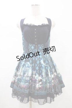 画像1: Ozz oneste / ヨーク切替ジャンパースカート  ネイビー H-26-02-07-1019-OO-OP-KB-ZH