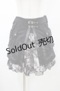Ozz Croce / オーバー付プリントプリーツスカート  ブラック H-26-02-07-1023-OO-SK-KB-ZH