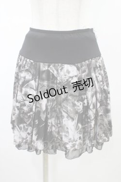 画像3: Ozz Croce / オーバー付プリントプリーツスカート  ブラック H-26-02-07-1023-OO-SK-KB-ZH