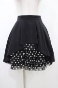 PEACE NOW / ドットフリルレイヤード風スカート  ブラック H-26-02-07-1024-PU-SK-KB-ZH