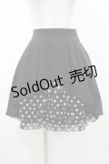 PEACE NOW / ドットフリルレイヤード風スカート  ブラック H-26-02-07-1024-PU-SK-KB-ZH
