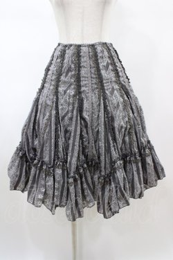 画像1: OZZ ANGELO / レースラインスカート  グレー H-26-02-07-1025-OO-SK-KB-ZH