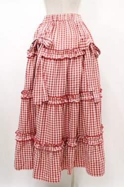 画像2: Candy Stripper / ROMANESQUE RIBBON SKIRT  レッド H-26-02-07-1026-PU-SK-KB-ZH
