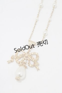 画像1: Kurumi Collaboration / CLK*リボンネックレス  ゴールド H-26-02-07-062-GO-AC-NS-ZH