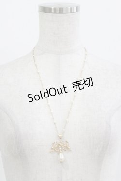 画像2: Kurumi Collaboration / CLK*リボンネックレス  ゴールド H-26-02-07-062-GO-AC-NS-ZH