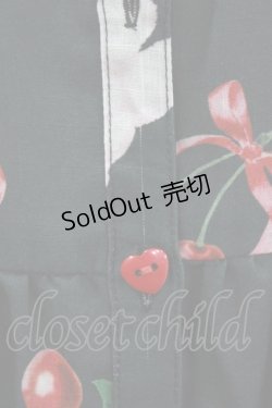 画像5: Chalmiere / チェリーバニー柄ワンピース M ブラック H-26-02-07-006-0-OP-NS-ZH