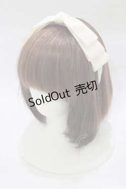 画像1: m petit by misako / AM*NIリボンカチューシャ  オフ H-26-02-07-078-LO-AC-NS-ZH