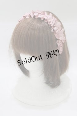 画像1: m petit by misako / ギャザーリボンカチューシャ  ピンク H-26-02-07-079-LO-AC-NS-ZH