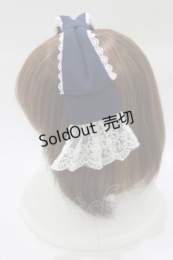 画像2: Chalmiere / リボンカチューシャ  ネイビー H-26-02-07-080-0-AC-NS-ZH