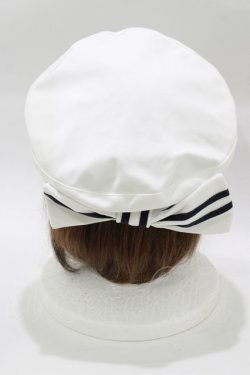 画像2: axes femme / マリン風バックリボンベレー  オフ H-26-02-07-081-AX-AC-NS-ZH