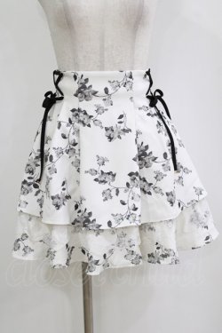 画像1: couture BY ROJITA / レーシーティアードミニスカート Free アイボリー/花柄 H-26-02-07-010-GO-SK-NS-ZH