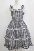 Cherirulu Chocola / ギンガムチェックジャンパースカート L ブラック H-26-02-07-002-GO-OP-NS-ZH