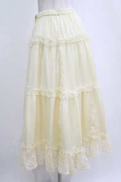 画像2: m petit by misako / サテンキリカエペチスカート L アイボリー H-26-02-07-012-LO-SK-NS-ZH