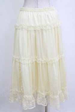 画像3: m petit by misako / サテンキリカエペチスカート L アイボリー H-26-02-07-012-LO-SK-NS-ZH