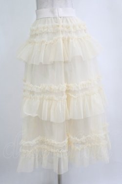 画像2: FLC / 星名桜子/チュールスカート L アイボリー H-26-02-07-013-LO-SK-NS-ZH