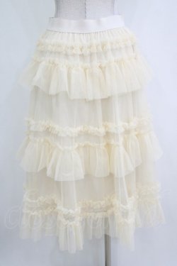 画像3: FLC / 星名桜子/チュールスカート L アイボリー H-26-02-07-013-LO-SK-NS-ZH