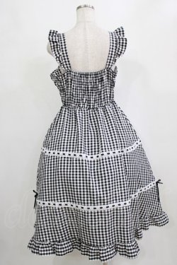 画像3: Cherirulu Chocola / ギンガムチェックジャンパースカート L ブラック H-26-02-07-002-GO-OP-NS-ZH