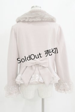 画像3: axes femme / 裾レースショートコート M ピンク H-26-02-07-017-AX-CO-NS-ZH