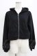 画像1: axes femme / サガラ刺繍ショートパーカー Free ブラック H-26-02-07-020-AX-TO-NS-ZH (1)