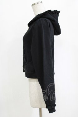 画像2: axes femme / サガラ刺繍ショートパーカー Free ブラック H-26-02-07-020-AX-TO-NS-ZH