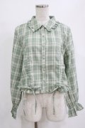 axes femme / ショート丈ドロストブラウス Free ミント H-26-02-07-026-AX-BL-NS-ZH