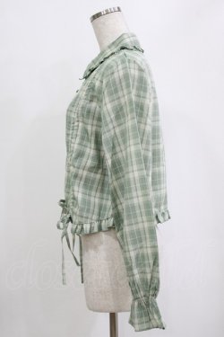 画像2: axes femme / ショート丈ドロストブラウス Free ミント H-26-02-07-026-AX-BL-NS-ZH