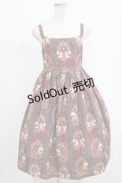 画像1: Enchantlic Enchantilly / 王女様のヴァイオリンジャンパースカート Free ブラウン H-26-02-08-001-LO-OP-NS-ZH