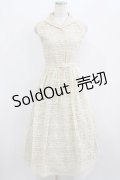 an another angelus / ボーダーレースノースリーブワンピース Free IVORY H-26-02-08-025-CA-OP-NS-ZH