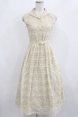 画像1: an another angelus / ボーダーレースノースリーブワンピース Free IVORY H-26-02-08-025-CA-OP-NS-ZH