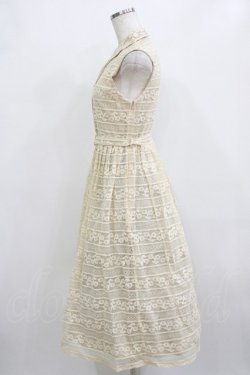 画像2: an another angelus / ボーダーレースノースリーブワンピース Free IVORY H-26-02-08-025-CA-OP-NS-ZH