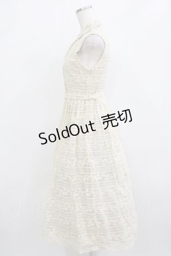 画像2: an another angelus / ボーダーレースノースリーブワンピース Free IVORY H-26-02-08-025-CA-OP-NS-ZH