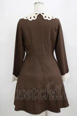 画像3: Fi.n.t / カットスカラップカラーワンピース Free BROWN H-26-02-08-028-CA-OP-NS-ZH (3)