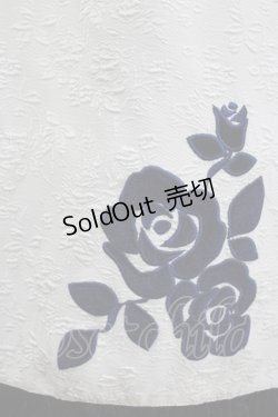 画像4: an another angelus / ベロア&ローズ柄切り替えジャンパースカート Free NAVY H-26-02-08-029-CA-OP-NS-ZH