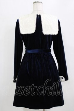 画像3: an another angelus / ジャガードカラーベロアワンピース Free NAVY H-26-02-08-032-CA-OP-NS-ZH