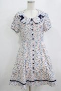 Fi.n.t / リボン衿花柄ワンピース Free オフ H-26-02-08-034-CA-OP-NS-ZH