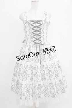 画像1: metamorphose / 【プラスサイズ】クラウンクロスティアードジャンパースカート プラスサイズ オフ白系 H-26-02-08-004-ME-OP-NS-ZH