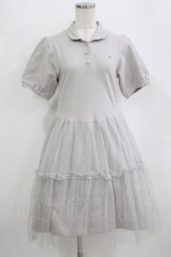 画像1: Fi.n.t / チュールドッキングポロワンピース Free L/GRAY H-26-02-08-035-CA-OP-NS-ZH