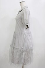 画像2: Fi.n.t / チュールドッキングポロワンピース Free L/GRAY H-26-02-08-035-CA-OP-NS-ZH (2)