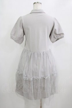 画像3: Fi.n.t / チュールドッキングポロワンピース Free L/GRAY H-26-02-08-035-CA-OP-NS-ZH